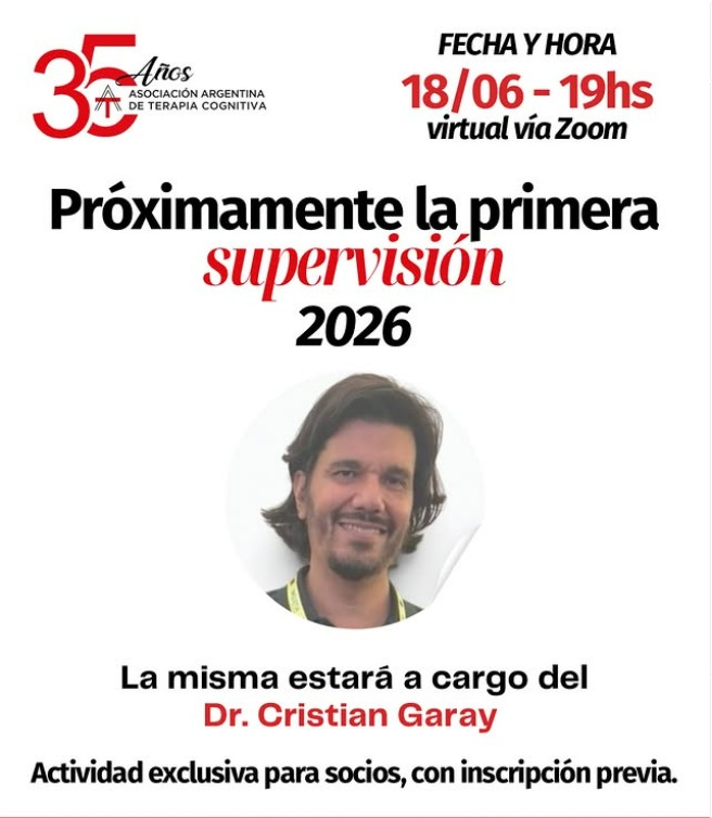 ¡Próximamente primera supervisión 2026 a cargo del Dr. Cristian Garay!